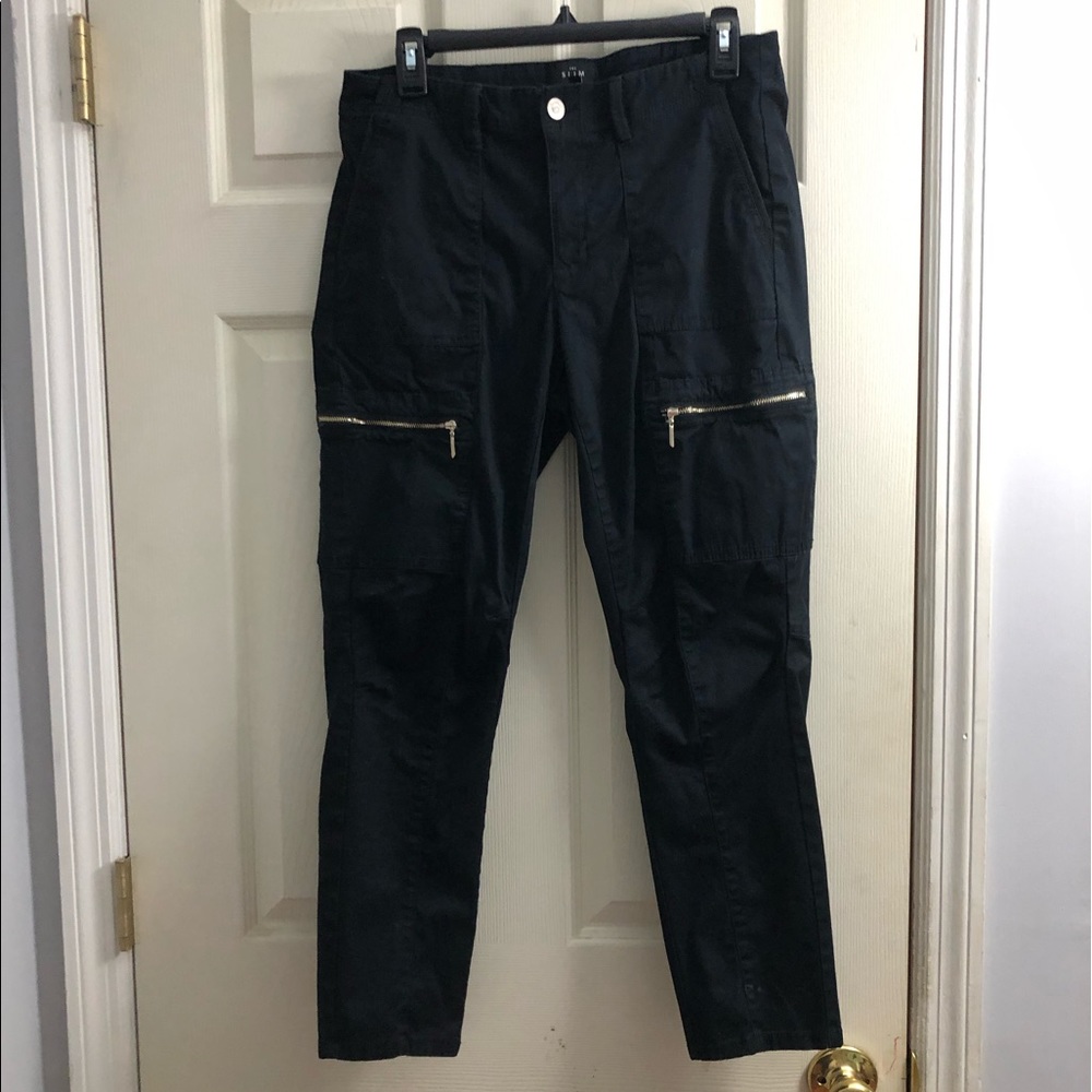 WHBM lightweight utility pants, zipper detail sz.8